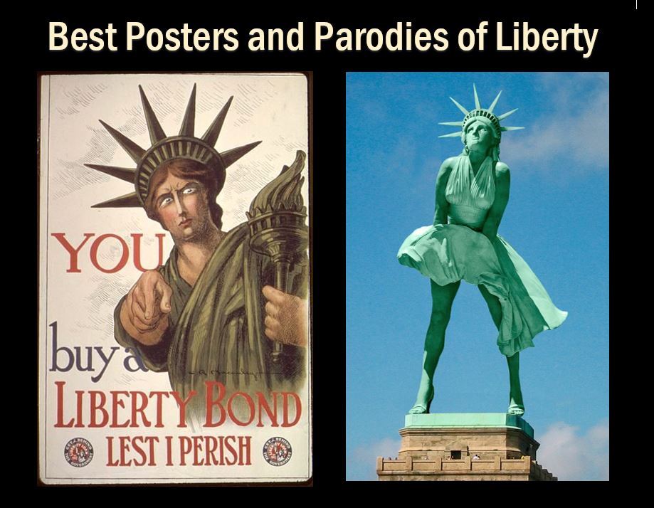 poster and parody of the Statue of Liberty